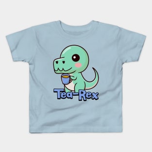 Tea-Rex! Cute Tea Drinking Dinosaur Cartoon Kids T-Shirt